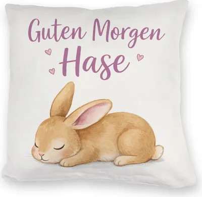 Produktbild von Schlafender Hase Guten Morgen Kuschelkissen