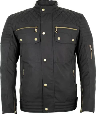Produktbild von Herren Motorrad Textiljacke mit Protektoren schwarz Wind und Wasserdicht(M)