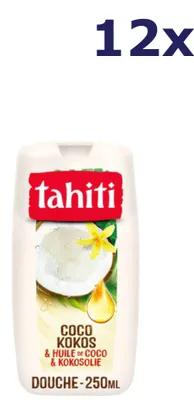 Image de 12x Tahiti Douchegel - 250ml - kokos & kokosolie