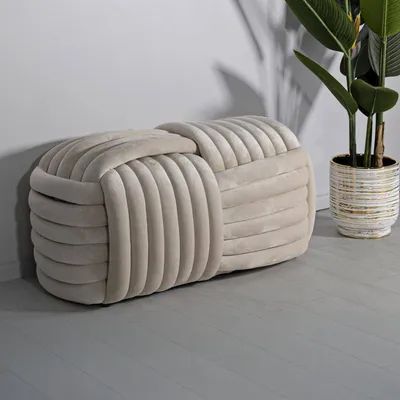 Produktbild von Bank Dmora Marokopa 90x45x45 cm Weiß Tragkraft 150 kg