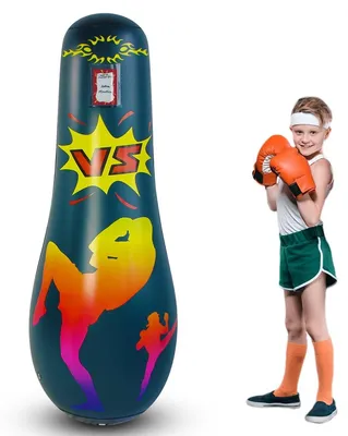Immagine prodotto di Omgoods - Sacco da boxe gonfiabile per adulti con supporto