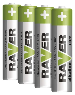 Alkaline Batterien RAVER LR03 (AAA), 4 Stk.