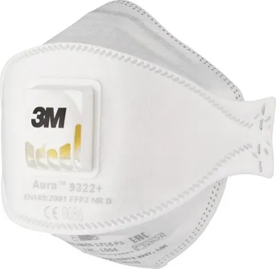 Immagine prodotto di 3M 7100329375 Mascherine respiratorie 3M Aura™ Comfort Cool Flow™ 9322+ FFP2 NR D DIN EN 149:2001, A1:2009, 5 pezzi