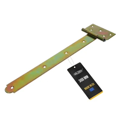 Produktbild von NAJDER T-Scharnier 300 mm Kreuzgehänge 2 Stück Torscharnier Gartentor Gartentorfalle Schwenkscharnier verzinkte gelb (300 mm)