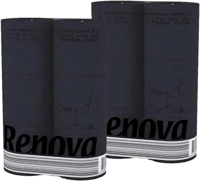 Produktbild von Renova Black Label Toilettenpapier Schwarz 2er pack ( 2x6 Rollen )