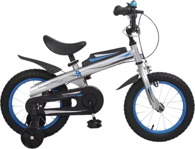Produktbild von Kinderfahrrad – Für Kinder von 2–4 Jahren – Mit Stützrädern & Handbremse – 41 cm – Blau