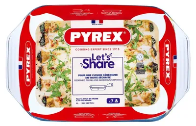 Obrázek produktu pro Pyrex 409B000, 3,8 l, Průhledná, Sklo, 300 °C, 390 mm, 230 mm