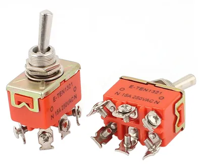 Produktbild von 2 Stk E-TEN1321 AC 250 V 15 A DPDT Ein/Ein 2 Position M12 rastend Kippschalter