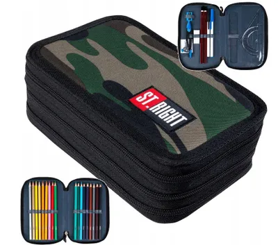Immagine prodotto di 47 pezzi astuccio per matite a 3 scomparti astuccio per matite astuccio per matite borsa per matite