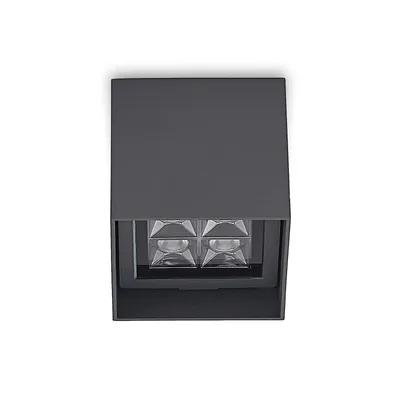 Produktbild von Lindby LED-Deckenleuchte Eveta, 10 cm, anthrazit, Alu, IP65