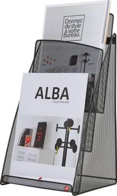Produktbild von ALBA Tisch-Prospekthalter "MESHPREZA4" DIN A4 Drahtmetall
