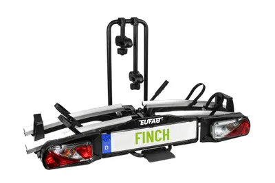 A product shot of a bicycle rack on a white background.
