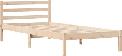 Produktbild von Bettrahmen Braun 215,5 x 95,5 x 69,5 cm Massivholz Kiefer