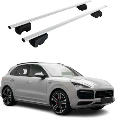 Image de Barres de toit Transversales pour Porsche Cayenne 2018-2023 ABE Gris