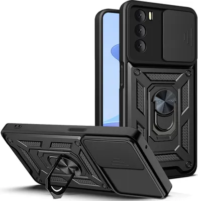 Produktbild von Techsuit Camshield Back Cover Hülle für Oppo A16/A16s/A54s - Schwarz