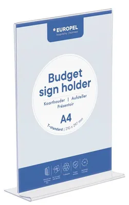 Productafbeelding van 10x EUROPEL  351006 EUROPEL Tischaufsteller Budget, DIN A5, gerade