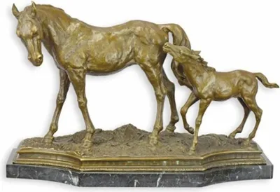 Obrázek produktu pro Casa Padrino dekorativní bronzová socha koně bronz / černá 55,2 cm