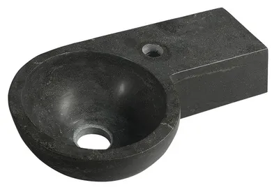 Produktbild von BLOK Stein-Waschtisch 40x23cm, Anthrazit schwarz
