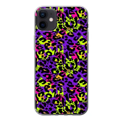 Produktbild von MuchoWow® Handyhülle Schutzhülle Hülle für iPhone 12 mini Tiermuster - Regenbogen - Neon Silikon Softcase Handy Hülle - Bild