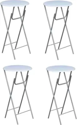 Produktbild von Stehtische 4 Stk. mit MDF Tischplatte Weiß