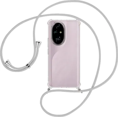 Produktbild von Handykette Backcover-Schutzhülle mit Band (Metall silberfarben) für Honor 200 Pro - silbergrau