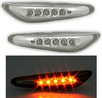 Produktbild von 2x LED Seitenblinker Blinker Set Weiss für BMW X3 E83 2003-2011 / E46 Limo