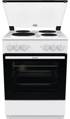 Obrázok produktu pre Gorenje GE6A40WB, Voľne stojaci sporák, Biela, Otočné, Biela, Predné, Kov