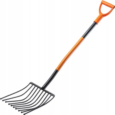 Produktbild von Gartenforke - Kartoffelgabel / Rübengabel - 10 Zinken - Metall - Ergonomischer Griff