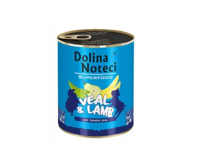 Zdjęcie produktu dla Dolina Noteci Superfood Mokra karma dla psa o smaku cielęciny i jagnięciny 6x 800g