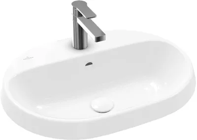 Produktbild von Villeroy & Boch Architectura Inbouwwastafel Ovaal Met Kraangat En Overloop 60x45x17 cm Alpin Wit