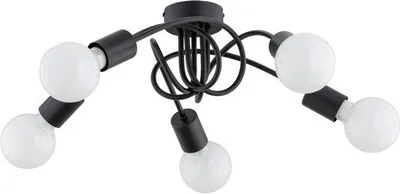 Produktbild von Industrielle Deckenleuchte, schwarz, 5-flammig, FARTA, 5xE27, 15W, ALF63237, Marke: Alfa
