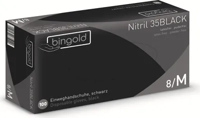 Immagine prodotto di Bingold Nitrile 35 nero taglia M 100 pezzi