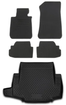 Produktbild von Gummi-Kofferraumwanne + Fußmatten Set für 1er BMW E81, Bj. 7/2007-6/2011