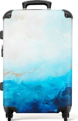 Obrázok produktu pre NoBoringSuitcases.com® Veľký kufor - Modrý - Morský - Abstraktný - Farebný - Kombinovaný zámok TSA - Pevná škrupina na kolieskach - 72 litrov - Cestovný kufor - 66 cmKufr Medium 67x43x25 cm, 72L,