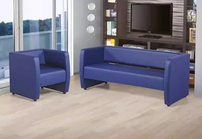 Produktbild von Sofa 2 Sitzer Luxus Couch Arbeitszimmer Büroeinrichtung Textil Möbel