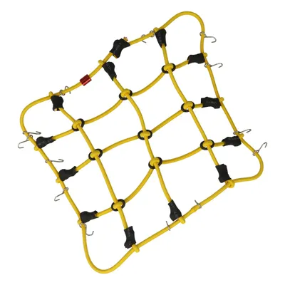 Zdjęcie produktu dla Siatka bagażowa Robitronic z haczykami żółta (150 mm x 120 mm)