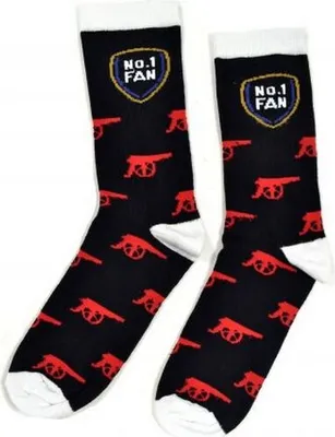 Obrázok produktu pre ponožky "No 1 Fan" pre mužov/dámy uni BS3668 (42 EU - 45,5 EU) (čierne/červené/biele)
