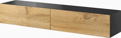 Image de Armoire RTV VIGO '180' 30/180/40 noir/chêne wotan