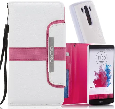 Produktbild von LG G5 Numia Bookstyle 2 in 1 Weiss-Rosa