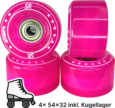 Produktbild von Supreme Rollers Rollschuh Rollen 54mm 82A Pink (4er Set) + Kugellager