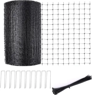 Obrázok produktu pre Odolná ochranná sieť proti vtákom 23 m x 20 m na rastliny ovocné stromy - 50 káblov, 10 kolíkov - opakovane použiteľná záhradná sieť na jazierka