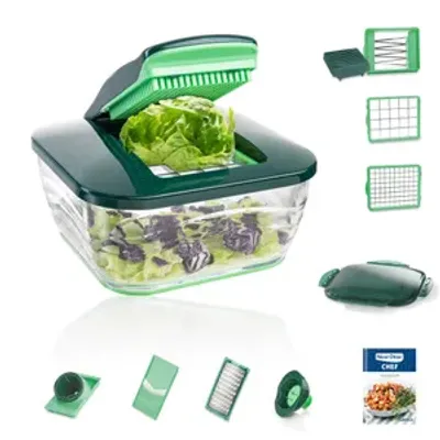 Produktbild von Genius Nicer Dicer Chef (15 Teile) Obst & Gemüseschneider Allesschneider Julietti-Schneider Multi-Schneider; A27060