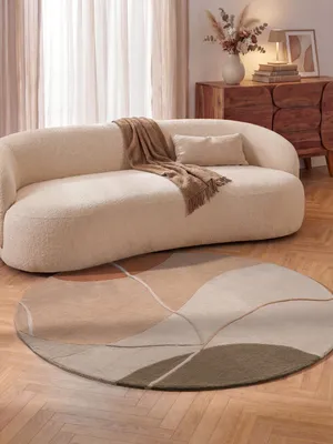 Produktbild von Villeroy & Boch Wollteppich Arteo, Creme Pink, handgewebt, wärmeisolierend - Ø200 cm