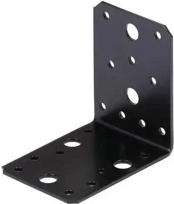 Produktbild von Winkelverbinder 90x90x65 mm schwarz kunststoffbeschichtet 1 Stück