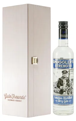 Produktbild von Smugglers Strength London Dry Gin mit Geschenk-Holzkiste