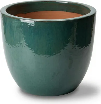 Produktbild von Provencelia Keramik Pflanzkübel Lancelot Grün, Ø47 x H41 cm, frostbeständig, handgefertigt, glasiert, Outdoor, Garten, Terrasse, winterfest