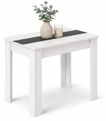 Image de Table à manger VCM, table de cuisine à base de bois H. 75 x W. 80 x D. 50 cm, table à manger compacte pour cuisine et coin repas, table Disalo