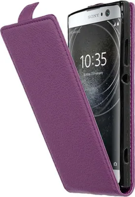 Produktbild von Cadorabo Schutzhülle für Sony Xperia XA2 Hülle in Lila Flip Etui Handyhülle Case Cover Kunstleder