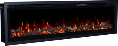 Imagen del producto de Chimenea eléctrica Emotion Flame Regal 182 – Efecto de fuego premium – Para montaje en pared y empotrar – 182 x 35 x 12 cm