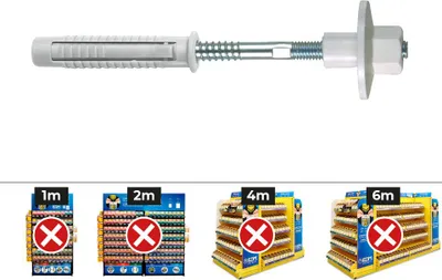 Produktbild von 2er Set Spüleinstandshalterung mit Nylonmutter ø 10 x 120 Fltn